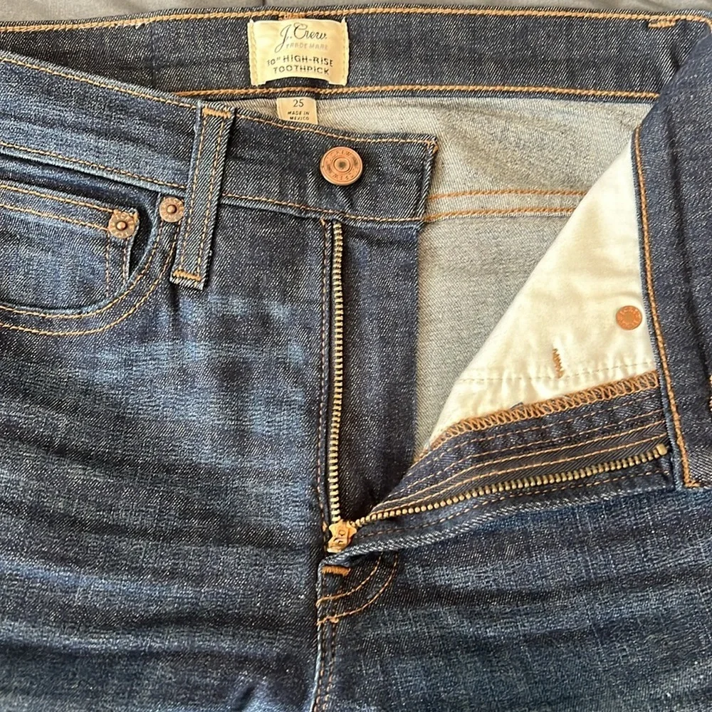 JCrew 10” Rise Toothpick Skinny Jean Size 25